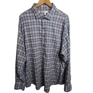 Peter Millar Men's SZ XXL Blue/Yellow Plaid Shirt Long Sleeve Button Down - Picture 1 of 9