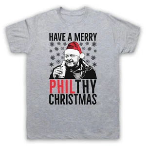 EASTENDERS PHIL MITCHELL UNOFFICIAL MERRY PHILTHY XMAS MENS & WOMENS T-SHIRT - Picture 1 of 23