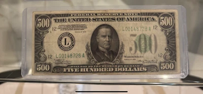 1934 A $500 Federal Reserve Note San Francisco very clean note - Image 1 of 2