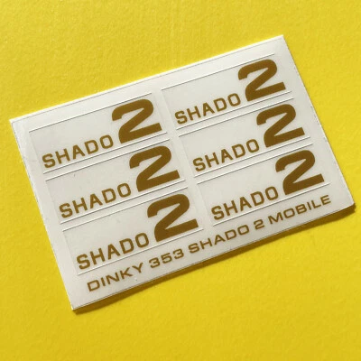 DINKY No. 353 U.F.O SHADO 2 MOBILE GOLD sticker decal reproductions - Image 1 of 2