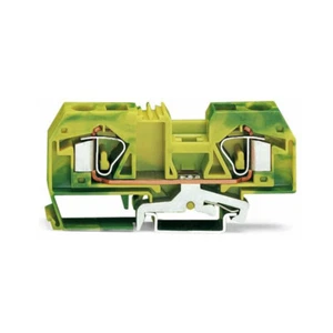 A●10pcs WAGO 283-907 2-Conductor Ground Terminal Block 16,00 mm2 Green-Yellow Ne - Imagen 1 de 4