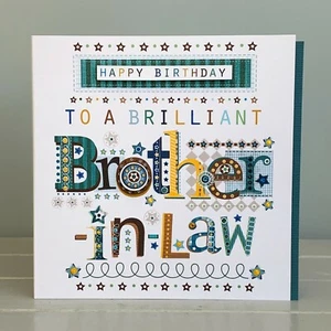 Tarjeta de cumpleaños de cuñado - tarjeta de felicitación especial para un cuñado - Imagen 1 de 17