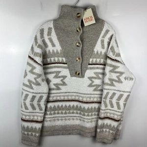 NWT’s Knox Rose Sweater Large Mock Neck Button Long Sleeve Pullover Women's - Picture 1 of 14