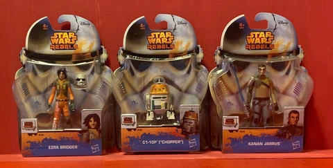 2014 Star Wars Rebels Action Figures 3.75 Lot, Ezra, Kanan & Chopper, Hasbro Cover