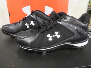 *Botín de béisbol Under Armour Ignite Mid blanco y negro para hombre nuevo con etiquetas, 11,5 - Imagen 1 de 3