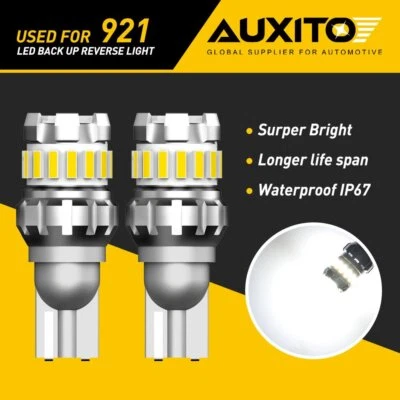 AUXITO 921 W16W 912 T15 LED Bombilla Trasera Inversa 6500K Xenón Canbus Blanco Foto 1 de 4