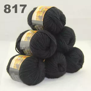 SALE 6BallsX50gr Chunky Colorful Hand Knitting Wool Blankets Crocheted Yarn 17 - Picture 1 of 12