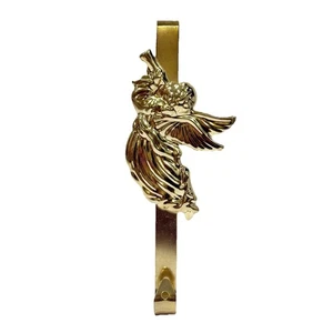 Vintage Giftco Inc Trumpet Angel 10in Gold Metal Wreath Hanger Decor T17 - Picture 1 of 6