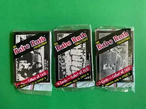Three (3) 1992 The Babe Ruth Collection Unopened Factory Sealed Wax Packs - Picture 1 of 2