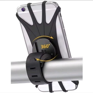 Uchwyt na telefon komórkowy Rower Silikon Uniwersalna kierownica Komórka Uchwyt Uchwyt 360 stopni - Zdjęcie 1 z 8