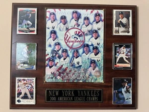New York Yankees 2001 AL Champions Plakette Baseball Karten Sammlerstück - Bild 1 von 14