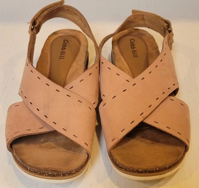 Женские сандалии Cobb Hill май крест нубук слинг сзади желтовато-коричневая кожа размер 6 - Изображение 1 из 4