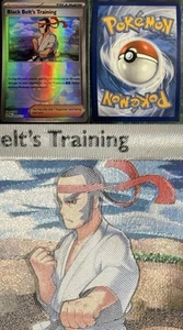 Pokemon Prismatic Evolutions BLACK BELT'S TRAINING TEXTURE SHIFT ERROR CARD LOOK - Bild 1 von 7