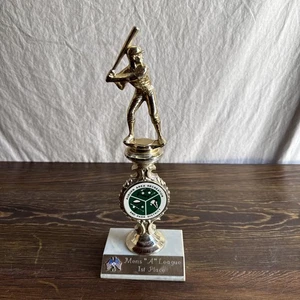 Vintage Metall Baseball Trophäe 1976 11 Zoll groß - Bild 1 von 8
