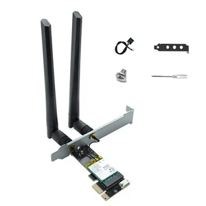 Wifi Bluetooth Network Card PC TRI- Band 2.4G+5.8G+6G 6E Adapter AX210 5.3 - Photo 1/9