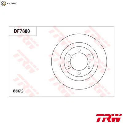 2x BRAKE DISC DF7880S FOR LEXUS TOYOTA SW4 LAND/CRUISER/VAN/PRADO 4.0L 6cyl GX - Image 1 of 4