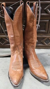 Stivali cowgirl vintage Tony Lama donna 5M pelle marrone usati - Foto 1 di 9