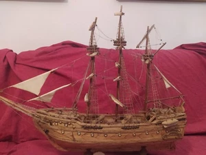 Galeone Barca Modello Legno - Foto 1 di 8