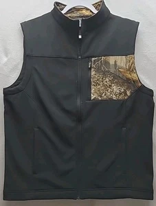 Real Tree Vest Medium Mens Black Camouflage - Picture 1 of 14