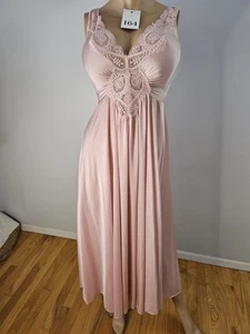 Vintage Olga Full Sweep Nightgown Pink Style 92280 Size Medium - Picture 1 of 4