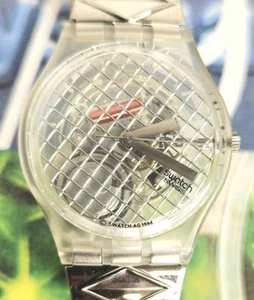 Swatch watch SILVER NET GK186 1995 Standard Gents New Old Stock - Picture 1 of 9