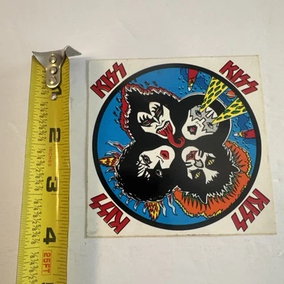 KISS STICKER Decal Rock And Roll Over Album Image 1980's UNUSED 4" Vintage Ace - Image 1 of 2