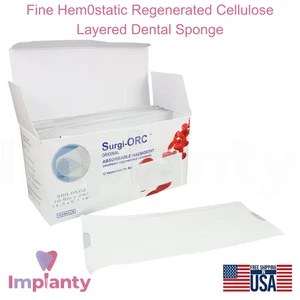 Esponja dental de ceulosa regenerada hemostática fina 12 piezas rápida y eficaz - Imagen 1 de 3