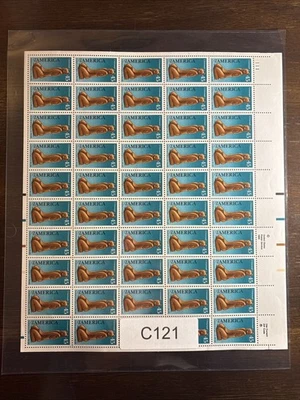 C121 US Air Mail Mint Sheet, 45 cent Pre-Columbian Customs, Mint NH - Image 1 of 3
