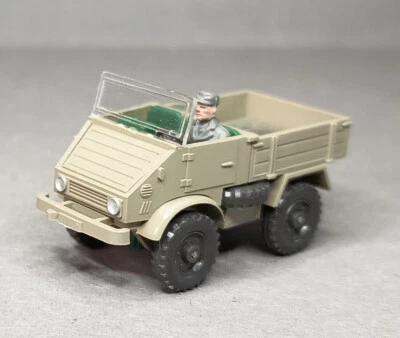 Wiking Unimog 411 offen Aufbau und Chassis graubeige 1971-77 - neuwertig - Bild 1 von 4