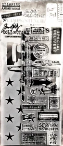 Correspondence Clear Stamp & Direction Stars Stencil Set Tim Holtz THMM141 NEW! - Picture 1 of 2