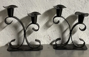 PORTAVELAS DE METAL NEGRO DE COLECCIÓN - Imagen 1 de 7