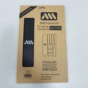 All Mountain Style AMS Honeycomb Frame Guard Protection Stickers XL Black/Silver - Picture 1 of 8
