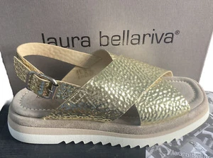 LAURA BELLARIVA scarpa shoe sandalo donna size Eu 38 vitello Oro BLP03(24,5 cm) - Imagen 1 de 7