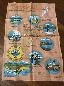 Vintage Derek Linen Kitchen Tea Towel Eastland New Zealand 18 x 27 inches 1985 - Picture 1 of 8