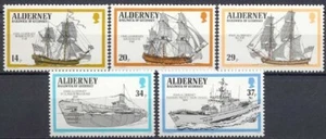 Alderney 1990 Yvert #43/47 navi barche nuove di zecca-in perfette condizioni - Foto 1 di 1