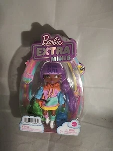 Barbie Extra Minis Extra Cute Doll Wearing Color-Block Hoodie Dress - Picture 1 of 3