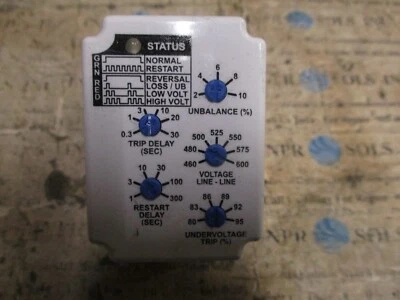 MACROMATIC PMP575 3-Phase monitor Relay Voltage Line-Line 460-600VAC *Tested* - Image 1 of 4