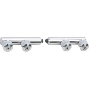 Schiebetürbeschlag Torbole Stopppaar Glastüren 10 mm Bohrung 12 mm Edelstahl - Bild 1 von 2