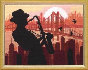 DIY Printed Tapestry Kit "San Francisco", size 14.2x18.5 in / 36x47 cm, Brvsk - Picture 1 of 6