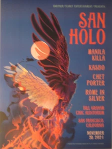 SAN HOLO/MANILA KILLA/BILL GRAHAM CIVIC/11-20-21/#497/CONCERT POSTER/JOSH HUNTER - Imagen 1 de 1