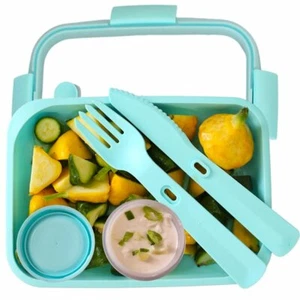 Curver Smart To Go 1.2L Lunch Kit W/ Utensils, Cup, Locking Lid Dishwasher Safe - Picture 1 of 6