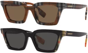Burberry Briar Women's Geometric Cat Eye Sunglasses - BE4392U - Made in Italy - Picture 1 of 6