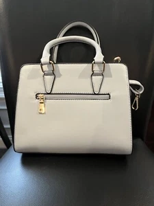 Faux Leather Light Blue Hand Shoulder Bag Purse - Picture 1 of 5