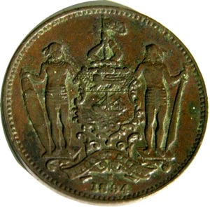 elf British North Borneo 1 Cent 1894 H 173 Key Date - Picture 1 of 2