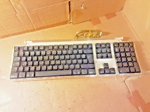 Apple Pro Keyboard M7803 USB  Black Keys Tested & Working Clear Case - Picture 1 of 9