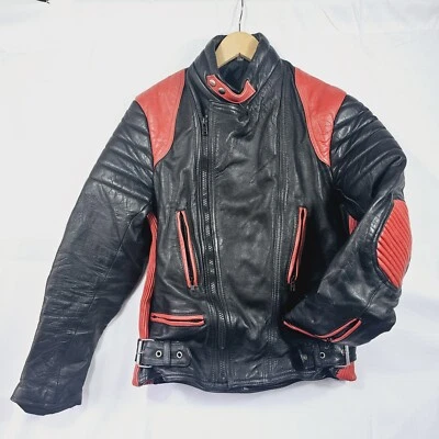 Vintage Motorcycle Leather Jacket Size EU50 UK 40/42" Medium Cafe Racer - Image 1 of 4