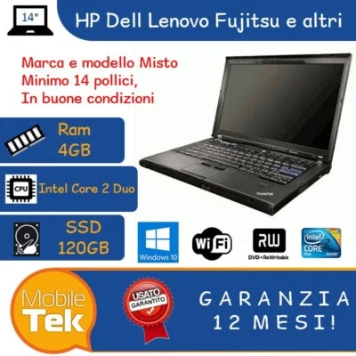 PC RICONDIZIONATO NOTEBOOK PORTATILE ECONOMICO OTTIMO SSD 120GB WINDOWS 10 - Immagine 1 di 3