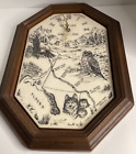 Rare Unique Alaska Marble Etched Artwork of Highway Wildlife Alaska Clock Works
