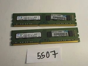 Samsung LOT of 2X4GB=8Gb PC3-10600 1333Mhz DDR3 DESKTOP MEMORY RAM (5507) - Picture 1 of 2