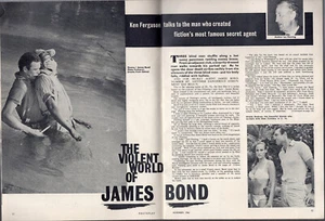 IAN FLEMING INTERVIEW "THE VIOLENT WORLD OF JAMES BOND" in UK PHOTOPLAY NOV 1962 - Picture 1 of 2